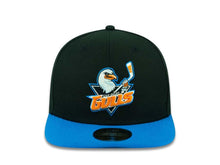 Load image into Gallery viewer, San Diego Gulls New Era 9FIFTY 950 Original Fit Snapback Cap Hat Black Crown Blue Visor Team Color Logo
