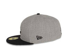 Load image into Gallery viewer, San Diego Gulls New Era 59FIFTY 5950 Fitted Cap Hat Heather Gray Crown Black Visor Black/White Logo