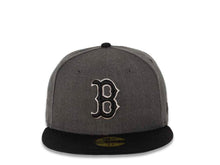 Load image into Gallery viewer, Boston Red Sox New Era MLB 59FIFTY 5950 Fitted Cap Hat Dark Heather Gray Crown Black Visor Black/White Logo
