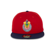 Load image into Gallery viewer, Chivas De Guadalajara New Era Liga MX 59FIFTY 5950 Fitted Cap Hat Red Crown Navy Visor Team Color Logo