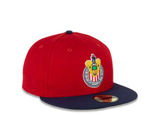 Load image into Gallery viewer, Chivas De Guadalajara New Era Liga MX 59FIFTY 5950 Fitted Cap Hat Red Crown Navy Visor Team Color Logo