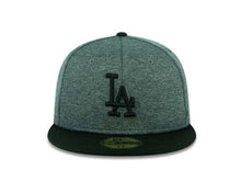 Load image into Gallery viewer, Los Angeles Dodgers New Era MLB 59FIFTY 5950 Fitted Cap Hat Shadow Tech Dark Gray Crown Black Visor Black Logo