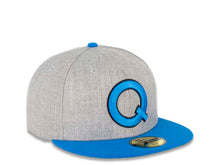 Load image into Gallery viewer, Queretaro New Era 59FIFTY 5950 Fitted Cap Hat Gray Crown Blue Visor Blue/Black "Q" Logo