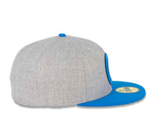 Load image into Gallery viewer, Queretaro New Era 59FIFTY 5950 Fitted Cap Hat Gray Crown Blue Visor Blue/Black "Q" Logo