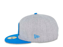 Load image into Gallery viewer, Queretaro New Era 59FIFTY 5950 Fitted Cap Hat Gray Crown Blue Visor Blue/Black "Q" Logo