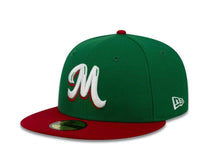 Load image into Gallery viewer, Mexico Carribean Serie New Era WBC 59FIFTY 5950 Fitted Cap Hat Green Crown Red Visor White/Red Logo