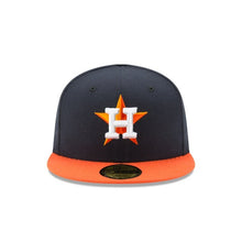 Load image into Gallery viewer, (Infant) Houston Astros New Era MLB 59FIFTY 5950 Fitted Cap Hat Navy Crown Orange Visor Team Color Logo (My 1st First)