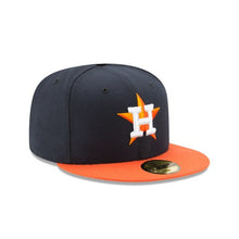 Load image into Gallery viewer, (Infant) Houston Astros New Era MLB 59FIFTY 5950 Fitted Cap Hat Navy Crown Orange Visor Team Color Logo (My 1st First)
