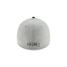 Load image into Gallery viewer, San Diego Padres New Era MLB 39THIRTY 3930 Flexfit Cap Hat Gray Crown Black Visor Black/White Logo