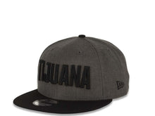Load image into Gallery viewer, Tijuana Toros New Era Mexican Pacific League 9Fifty 950 Original Fit Snapback Cap Hat Heather Graphite Crown Black Visor Black "TIJUANA" Text Logo