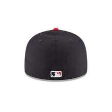 Load image into Gallery viewer, Atlanta Braves New Era MLB 59Fifty 5950 Fitted Cap Hat Team Color Navy Crown Red Visor White Logo 1995 World Series Side Patch Gray UV