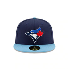 Load image into Gallery viewer, Toronto Blue Jays New Era MLB 59FIFTY 5950 Fitted Cap Hat Navy Crown Sky Blue Visor Team Color Logo