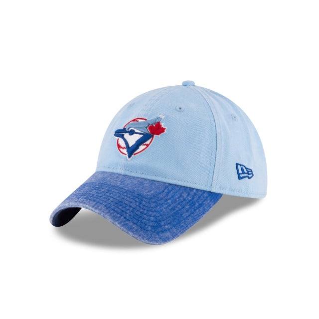 Men's New Era Light Blue/Heathered Navy Toronto Blue Jays American League East Patch 9TWENTY Adjustable Hat