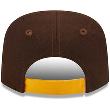 Load image into Gallery viewer, (Infant) San Diego Padres New Era MLB 9FIFTY 950 Snapback Cap Hat Dark Brown Crown Yellow Visor Yellow Logo (My 1st First)