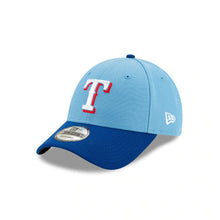 Load image into Gallery viewer, Texas Rangers New Era MLB 9FORTY 940 Adjustable Cap Hat Sky Blue Crown Royal Blue Visor White/Red Logo