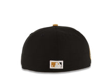 Load image into Gallery viewer, San Diego Padres New Era MLB 59FIFTY 5950 Fitted Cap Hat Black Crown Tan Visor Tan/White Logo 50th Anniversary Side Patch Gray UV