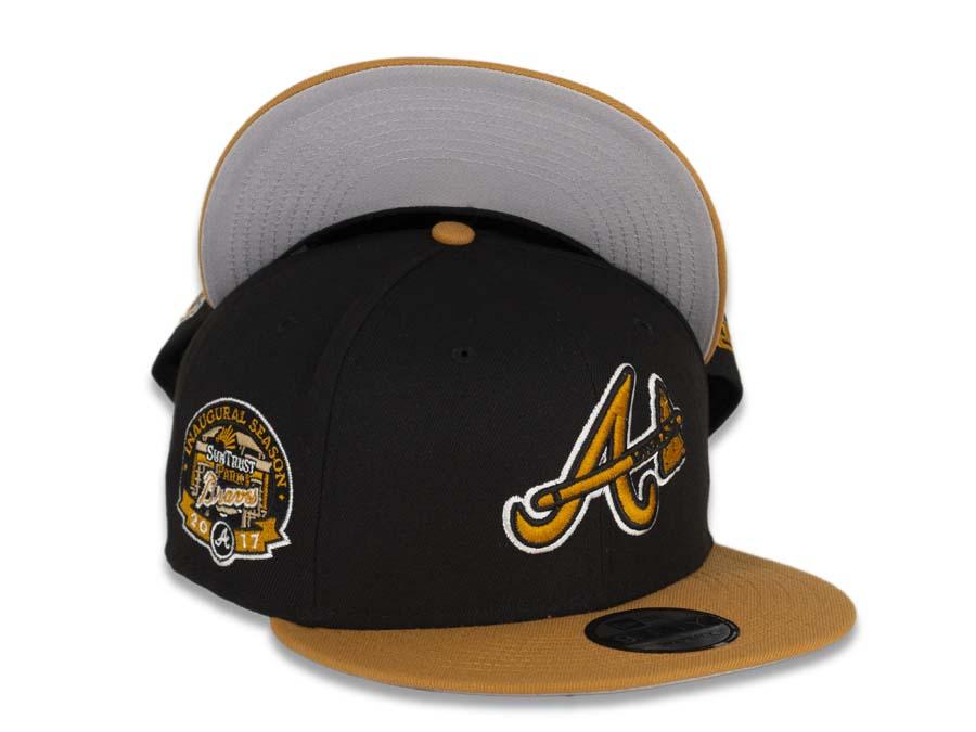 black and gold atlanta braves hat