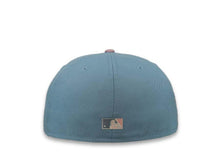 Load image into Gallery viewer, New Era MLB 59Fifty 5950 Fitted San Diego Padres Cap Hat Sky Blue Crown Pink Visor White/Pink Logo 1998 World Series Side Patch Gray UV