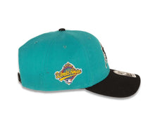 Load image into Gallery viewer, Florida Marlins '47 Brand MLB MVP Adjustable Snapback Closure Cap Hat Teal Crown Black Visor Team Color Logo 1997 World Series Side Patch Gray UV