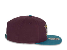 Load image into Gallery viewer, Mighty Ducks '47 NHL Snapback Cap Hat Maroon Crown Teal Visor Retro Logo