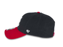 Load image into Gallery viewer, Atlanta Braves '47 Brand MLB MVP Adjustable Snapback Closure Cap Hat Team Color Navy Crown Red Visor White Logo 1995 World Series Side Patch Gray UV