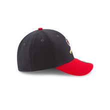 Load image into Gallery viewer, New Era 39THIRTY 3930 Flexfit Cap Hat Navy Crown Red Visor Team Color "Bird" Logo