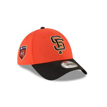 Load image into Gallery viewer, San Francisco Giants New Era MLB 39THIRTY 3930 Flexfit Cap Hat Orange Crown Black Visor Black/Gold Logo