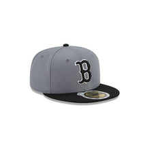Load image into Gallery viewer, (Youth) Boston Red Sox New Era MLB 59FIFTY 5950 Fitted Cap Hat Dark Gray Crown Black Visor Black/White Logo