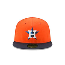 Load image into Gallery viewer, Houston Astros New Era MLB 59FIFTY 5950 Fitted Cap Hat Orange Crown Navy Visor Blue/White Logo My 1st First