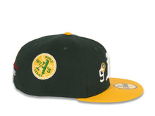 Load image into Gallery viewer, Oakland Athletics New Era MLB 59FIFTY 5950 Fitted Cap Hat Team Color Dark Green Crown Yellow Visor White Logo Count the Ring