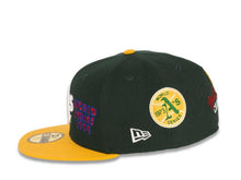 Load image into Gallery viewer, Oakland Athletics New Era MLB 59FIFTY 5950 Fitted Cap Hat Team Color Dark Green Crown Yellow Visor White Logo Count the Ring