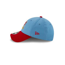 Load image into Gallery viewer, Spring Field Cardinals New Era MiLB 9FORTY 940 Adjustable Cap Hat Sky Blue Crown Red Visor "Bird" Logo