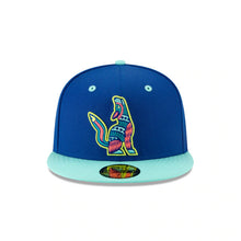 Load image into Gallery viewer, Hillsboro Sonadores Copa de la Diversion New Era 59FIFTY 5950 Fitted Cap Hat Royal Blue Crown Blue Tint Visor Blue Tint/Yellow Logo