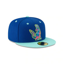 Load image into Gallery viewer, Hillsboro Sonadores Copa de la Diversion New Era 59FIFTY 5950 Fitted Cap Hat Royal Blue Crown Blue Tint Visor Blue Tint/Yellow Logo