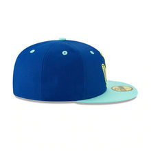 Load image into Gallery viewer, Hillsboro Sonadores Copa de la Diversion New Era 59FIFTY 5950 Fitted Cap Hat Royal Blue Crown Blue Tint Visor Blue Tint/Yellow Logo