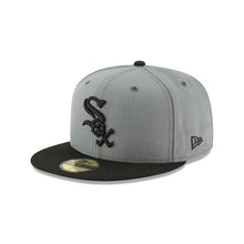Load image into Gallery viewer, Chicago White Sox New Era MLB 59FIFTY 5950 Fitted Cap Hat Dark Gray Crown Black Visor Black Logo