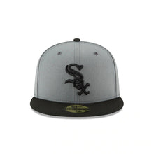 Load image into Gallery viewer, Chicago White Sox New Era MLB 59FIFTY 5950 Fitted Cap Hat Dark Gray Crown Black Visor Black Logo