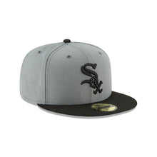 Load image into Gallery viewer, Chicago White Sox New Era MLB 59FIFTY 5950 Fitted Cap Hat Dark Gray Crown Black Visor Black Logo