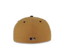 Load image into Gallery viewer, San Diego Padres New Era MLB 59FIFTY 5950 Fitted Cap Hat Wheat Crown Black Visor Purple Logo 50th Anniversary Side Patch Black UV