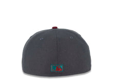 Load image into Gallery viewer, San Diego Padres New Era MLB 59FIFTY 5950 Fitted Cap Hat Dark Gray Crown Cardinal Visor Teal/Cardinal Logo 2016 All-Star Game Side Patch Teal UV