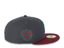Load image into Gallery viewer, San Diego Padres New Era MLB 59FIFTY 5950 Fitted Cap Hat Dark Gray Crown Cardinal Visor Teal/Cardinal Logo 2016 All-Star Game Side Patch Teal UV