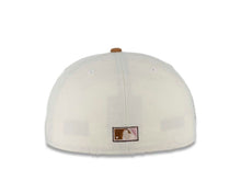 Load image into Gallery viewer, San Diego Padres New Era MLB 59FIFTY 5950 Fitted Cap Hat Chrome White Crown Light Bronze Visor Light Bronze/Pink Friar Logo