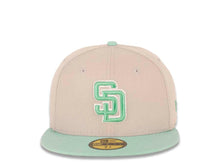 Load image into Gallery viewer, San Diego Padres New Era MLB 59FIFTY 5950 Fitted Cap Hat Medium Silver (Light Gray) Crown Blue Tint Visor White/Blue Tint Logo Two-Tone (Color Pack)