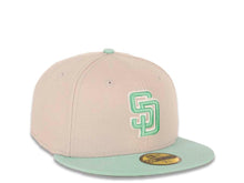 Load image into Gallery viewer, San Diego Padres New Era MLB 59FIFTY 5950 Fitted Cap Hat Medium Silver (Light Gray) Crown Blue Tint Visor White/Blue Tint Logo Two-Tone (Color Pack)