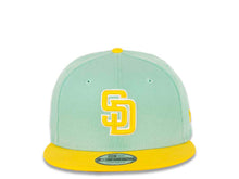 Load image into Gallery viewer, San Diego Padres New Era MLB 9FIFTY 950 Snapback Cap Hat Blue Tint Crown Yellow Visor White/Yellow Logo Two-Tone (Color Pack)