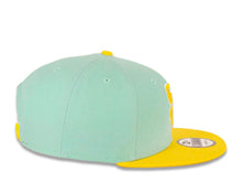 Load image into Gallery viewer, San Diego Padres New Era MLB 9FIFTY 950 Snapback Cap Hat Blue Tint Crown Yellow Visor White/Yellow Logo Two-Tone (Color Pack)