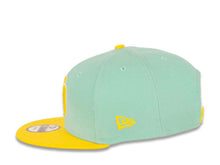 Load image into Gallery viewer, San Diego Padres New Era MLB 9FIFTY 950 Snapback Cap Hat Blue Tint Crown Yellow Visor White/Yellow Logo Two-Tone (Color Pack)