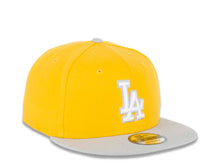 Load image into Gallery viewer, Los Angeles Dodgers New Era MLB 9FIFTY 950 Snapback Cap Hat Yellow Crown Medium Silver (Light Gray) Visor White/ Medium Silver (Light Gray) Logo Two-Tone (Color Pack)