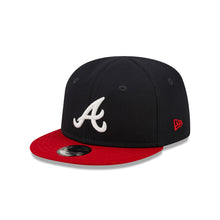 Load image into Gallery viewer, (Infant) Atlanta Braves New Era MLB 9FIFTY 950 Adjustable Cap Hat Navy Crown Red Visor White Logo Two-Tone (My 1st First)