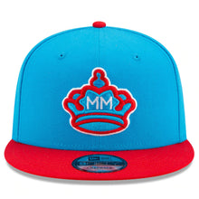 Load image into Gallery viewer, Miami Marlins New Era MLB 9FIFTY 950 Snapback Cap Hat Blue Crown Red Visor Blue/Red Logo (2022 City Connect)